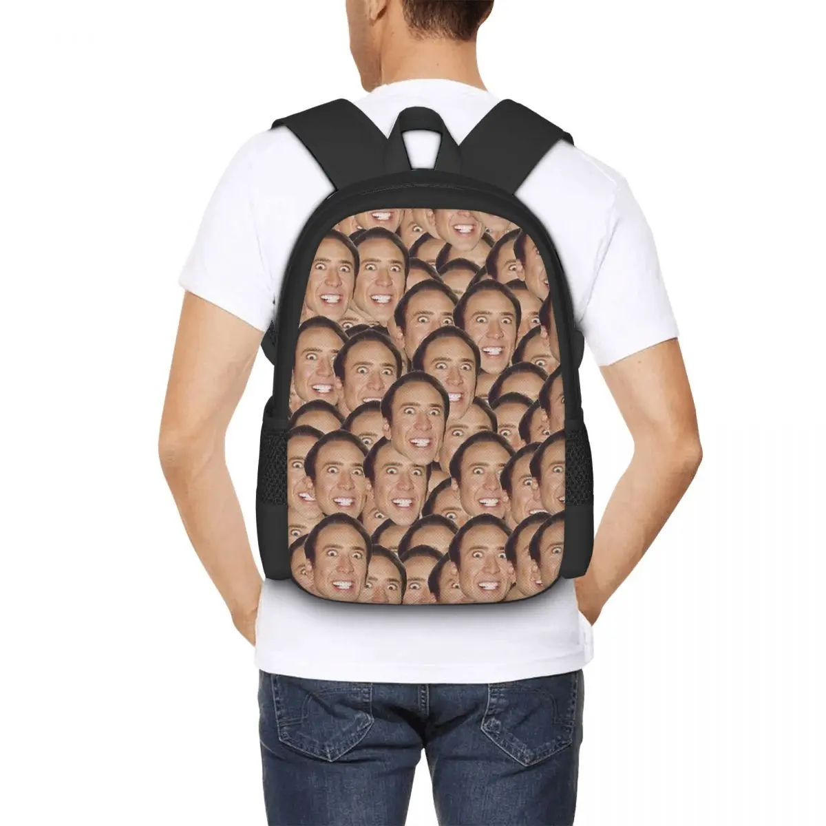 Nicolas Cage Meme Backpack for Girls Boys Travel RucksackBackpacks for Teenage school bag