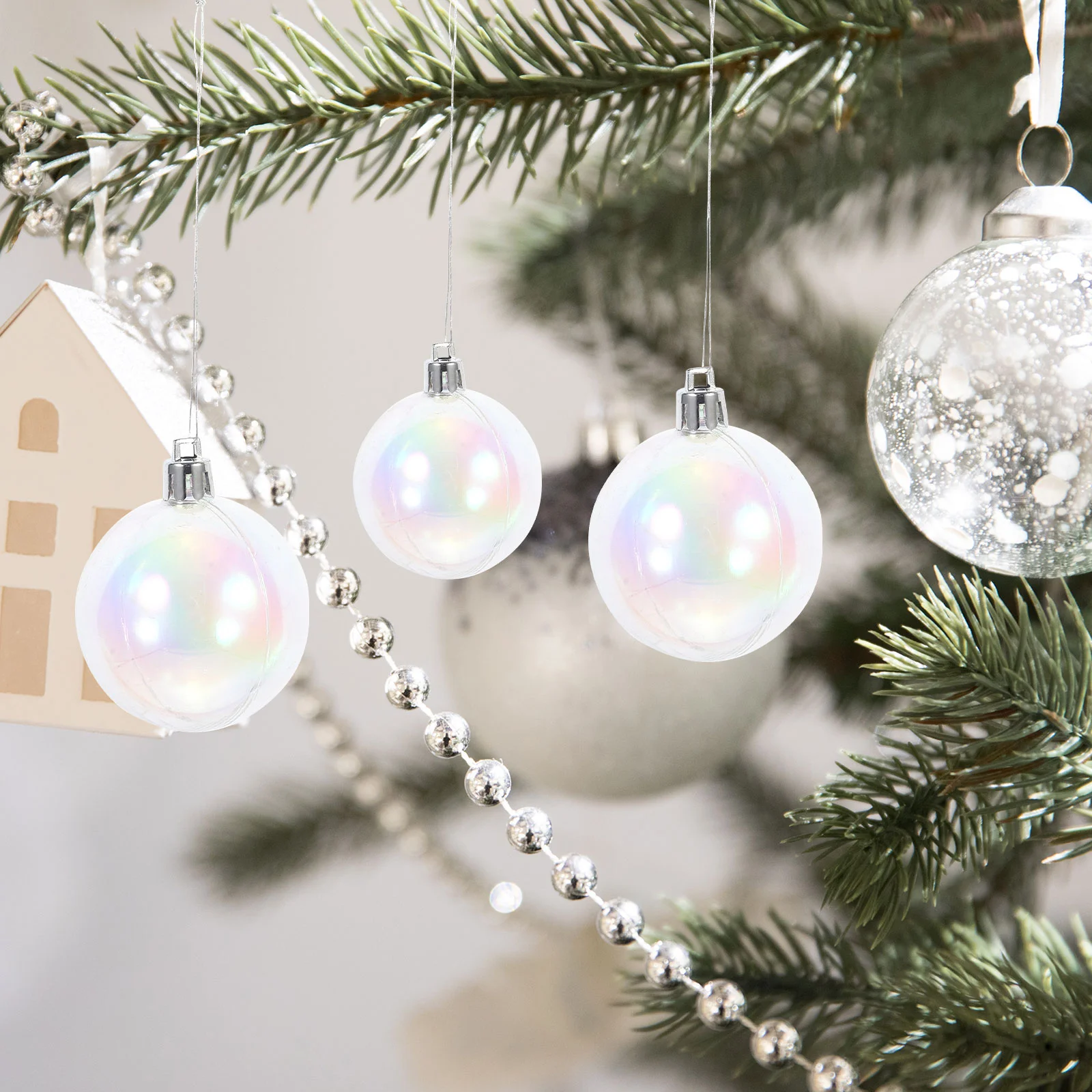 24 шт. рождественские шары декоративные гаджеты радужные украшения домашнее