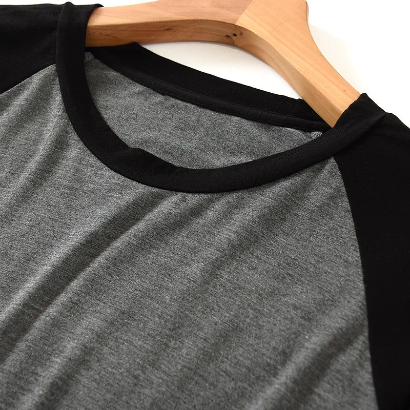 Summer Modal Pajamas Set Sexy Sleepwear For Men White Elastic Full Sleeve Pyjama Women's Cool Fashion O-Neck Home Casual