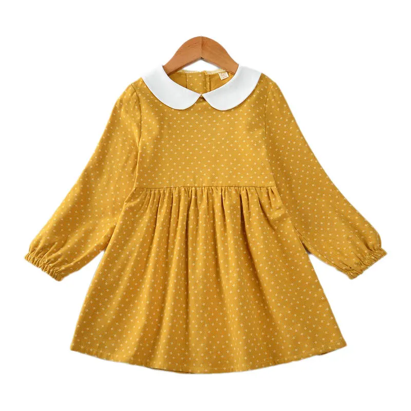 

2022 Brand Girls Dress Spring Autumn Dresses For Kids Dot Children Princess Costumes Long Sleeve Teen School Clothing 1-10years