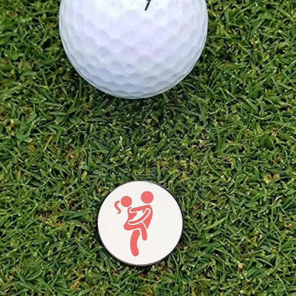 

4pcs/set Golf Ball Markers Innovative Printed Golf Marker Disc Position Marks Golf Sport For Outdoor Wooden Accessories U0x2