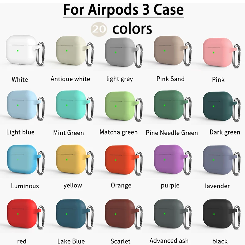 

Case For Apple Airpods 3 Case earphone accessories wireless Bluetooth headset silicone Apple Air Pod 3 cover airpods3 case