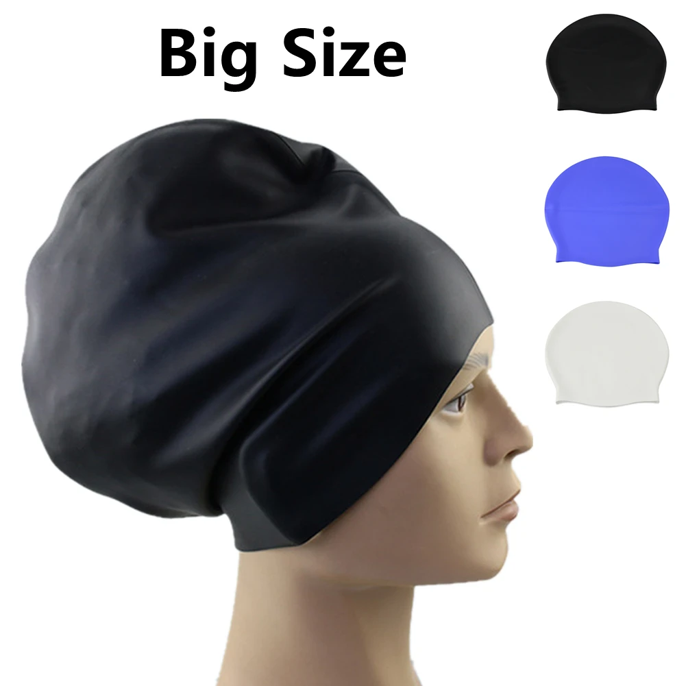 

Silicone Super Large Swimming Cap Long Hair Waterproof Big Size Swim Hat Water Sports Swimming Accessories Equipments