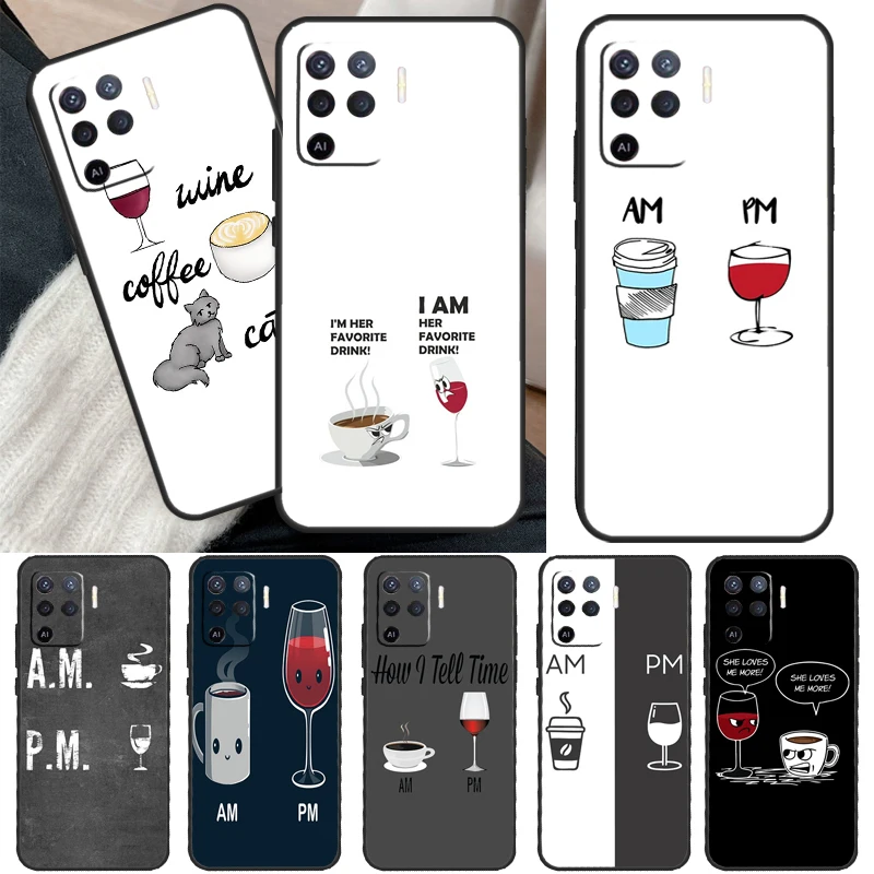 Кофейная винная чашка для OPPO A54 A74 A94 A53S A1K A15 A16 A3S A5S A83 A91 A93 A5 A9 A53 A31 A52 A72