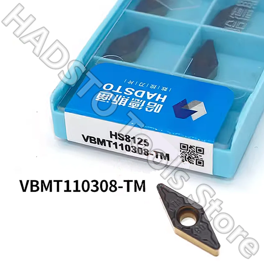 10 шт./коробка карбидные пластины для станка с ЧПУ VBMT110308-TM HS8125 VBMT110308 VBMT222 HADSTO CNC blade