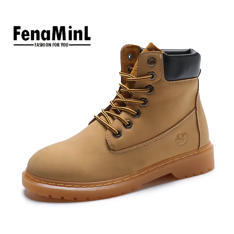 

Women Luxury Designer Genuine Martin Brown Boots Winter/autumn Street Thick-soled Women's Goth Shoes Height Increasing Boots