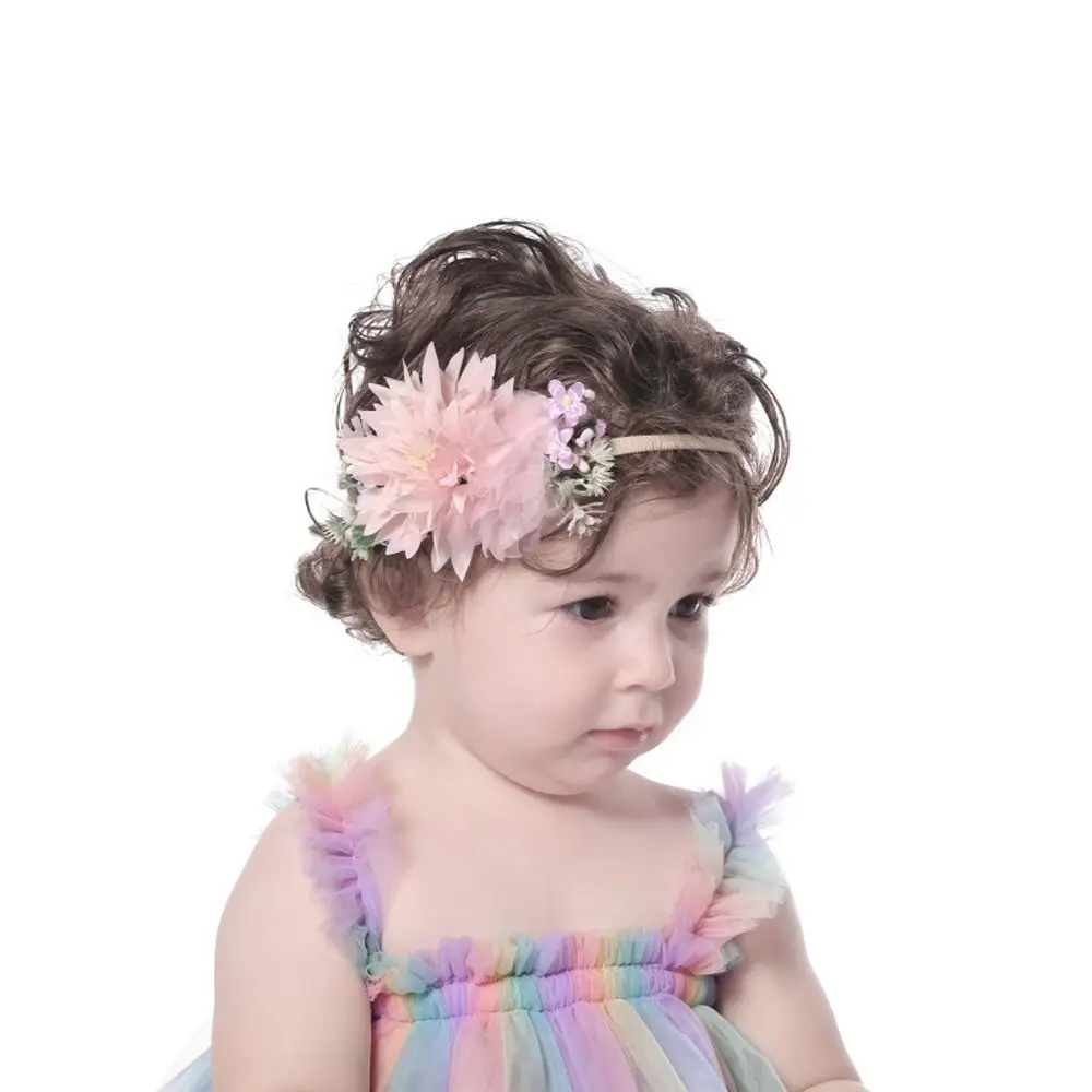 

Adorable Lovely Fashion Headgear Flower Cloth Summer Spring Baby Elastic Headband Kids Hair Hoop Infant Hairband Headdress