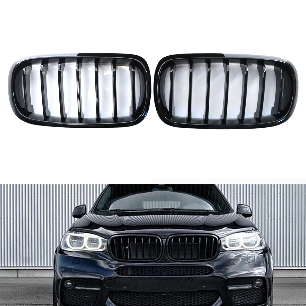 

Глянцевая черная спортивная решетка радиатора для BMW X5 F15 SUV 2015-17