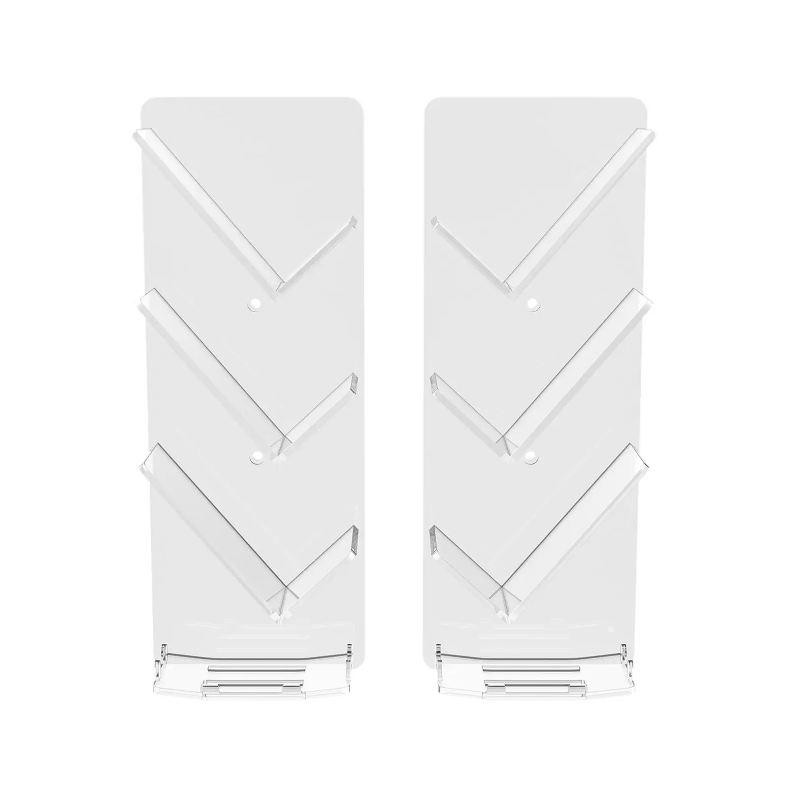 

2 Pieces Wall Mount Durable Multipurpose Rack Transparent small Corner Wall Shelf for Bathroom Bedroom office