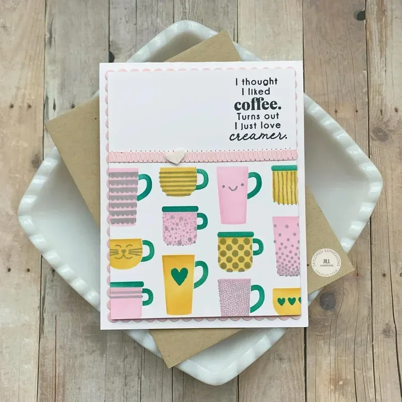 Полоски кофейные штампы трафареты штамп ремесло тиснение сделайте бумага шаблон