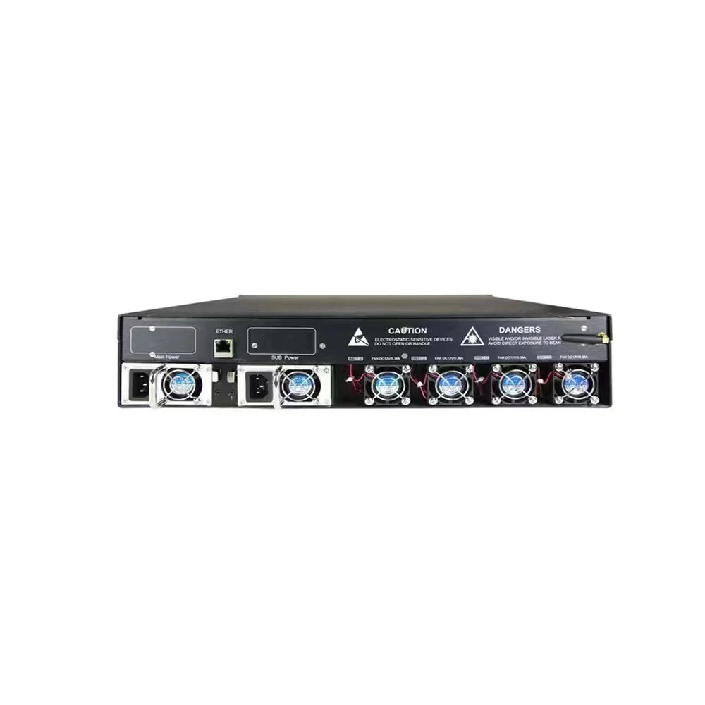 Фото Высокомощный 2U EDFA-усилитель для FTTH, 16 портов, выход 18 дБ, WDM 1550 нм, с эрбиевым дозированным волокном, модель 56EYA2-16*18, для сетей CATV/HFC, 1 год гарантии №4