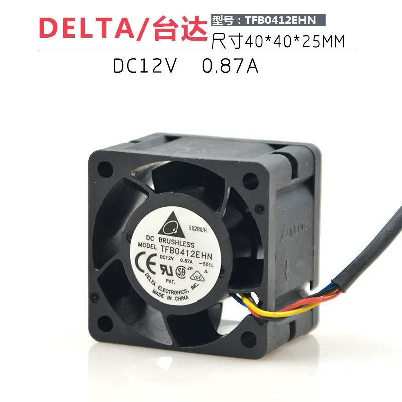 Фото Вентилятор для сервера Delta TFB0412EHN 4028 12V 0.87A 4см, ультратихий, с двойным шарикоподшипником, PWM №1