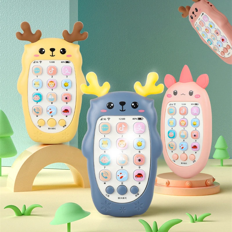 

Fashion New Bilingual Telephone Teether Music Voice Toy Early Educational Learning Machine Electronic Children Gift Baby Toy