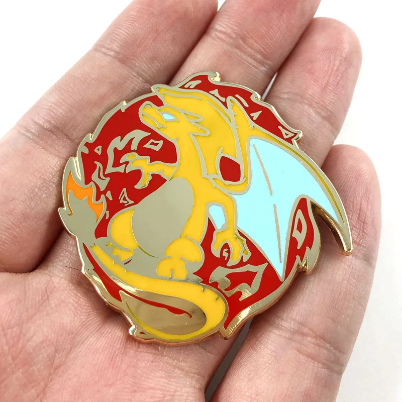 

Pokemon Charizard Rayquaza Metal Brooch Pikachu Cartoon Kawaii Badge Anime Figures Badges Lapel Pin Brooch Kids Christmas Gifts