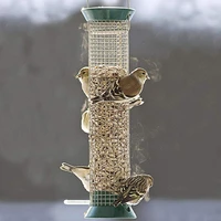 outdoor mesh bird feeder with hanging hook dark green bird accessories feeders for birds for outdoor garden balcony porch