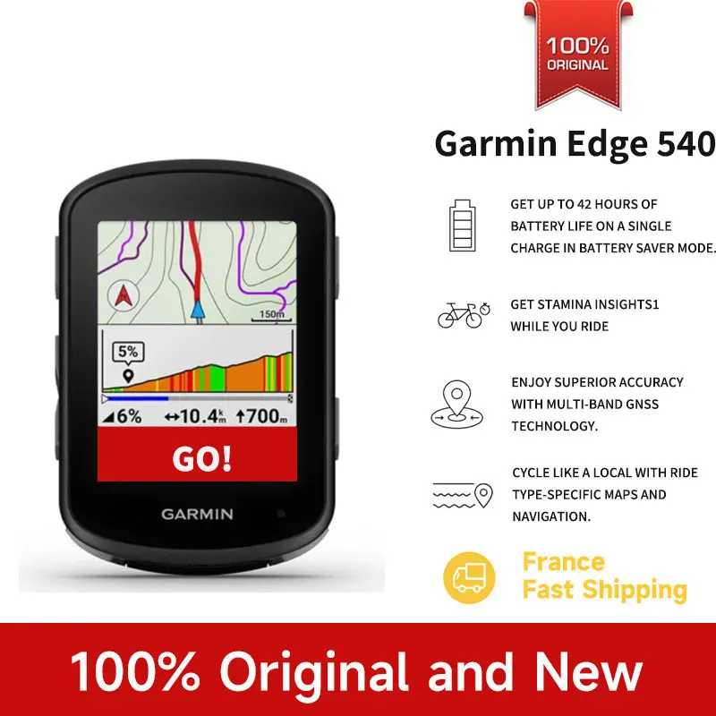 Garmin Edge 540 ciclocomputador, navegación por mapa, resistente al agua