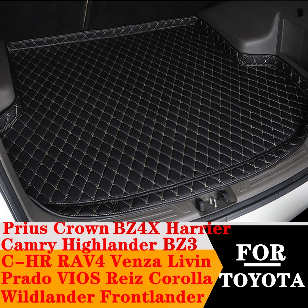 

Sinjayer Car Trunk Mat Parts Tail Boot Carpet For Toyota Reiz C-HR VIOS RAV4 Venza Prius Crown Camry Corolla Highlander Prado