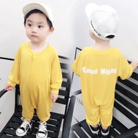 0 4 years old childrens clothing spring and summer long sleeved pajamas boys home clothes air conditioning clothes baby romper