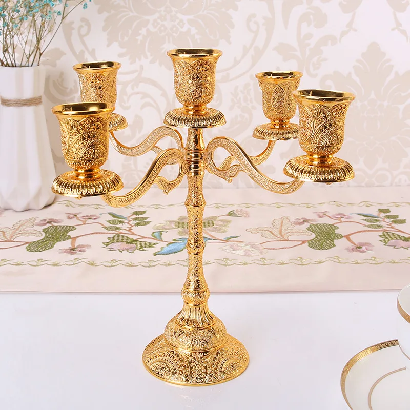 

Free Shipping Hollow Design Metal Candle Holder Dining Table Candle Holder Wedding Decoration Home Table Decoration