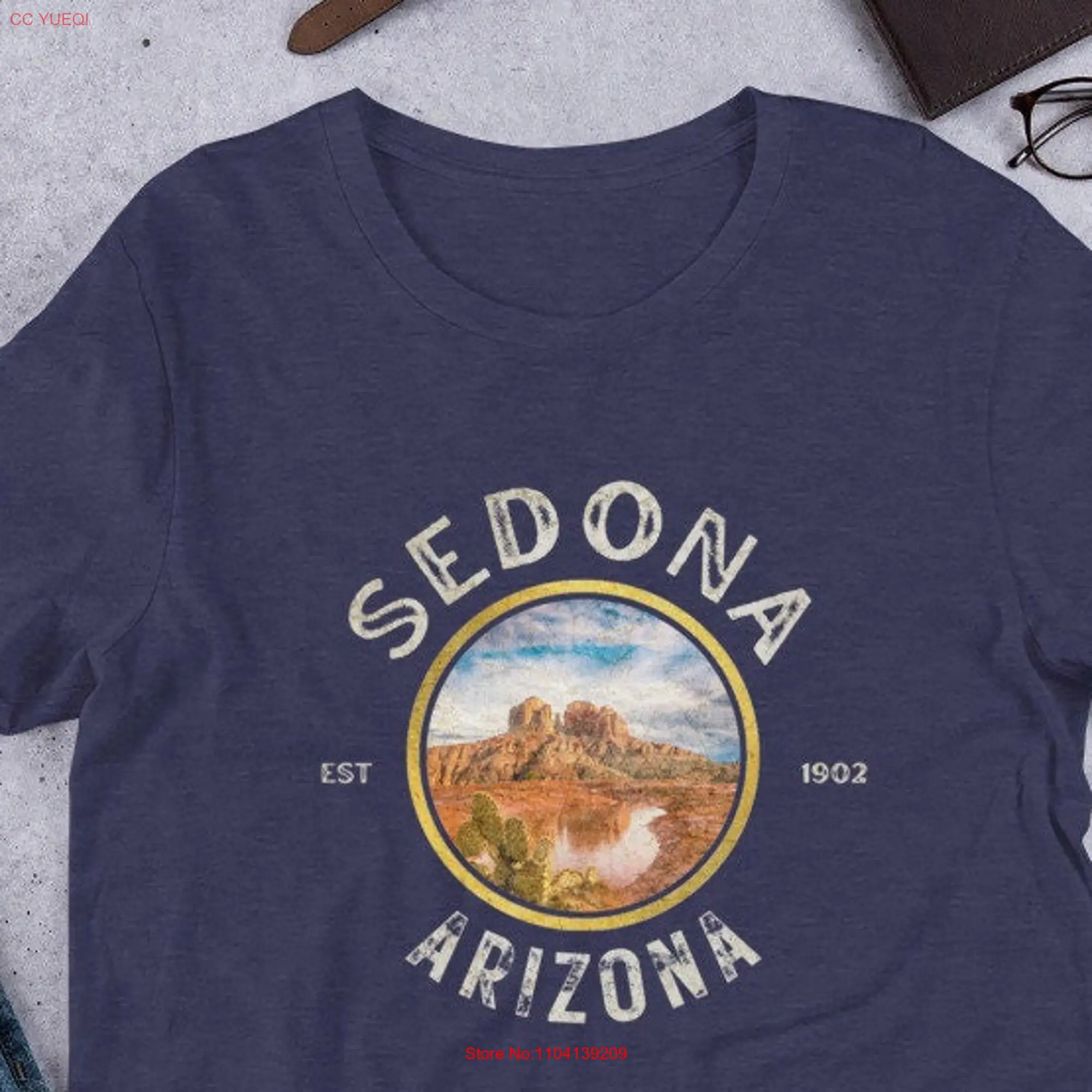 Sedona фото футболка пейзаж Аризона сувенир длинные или Короткие рукава