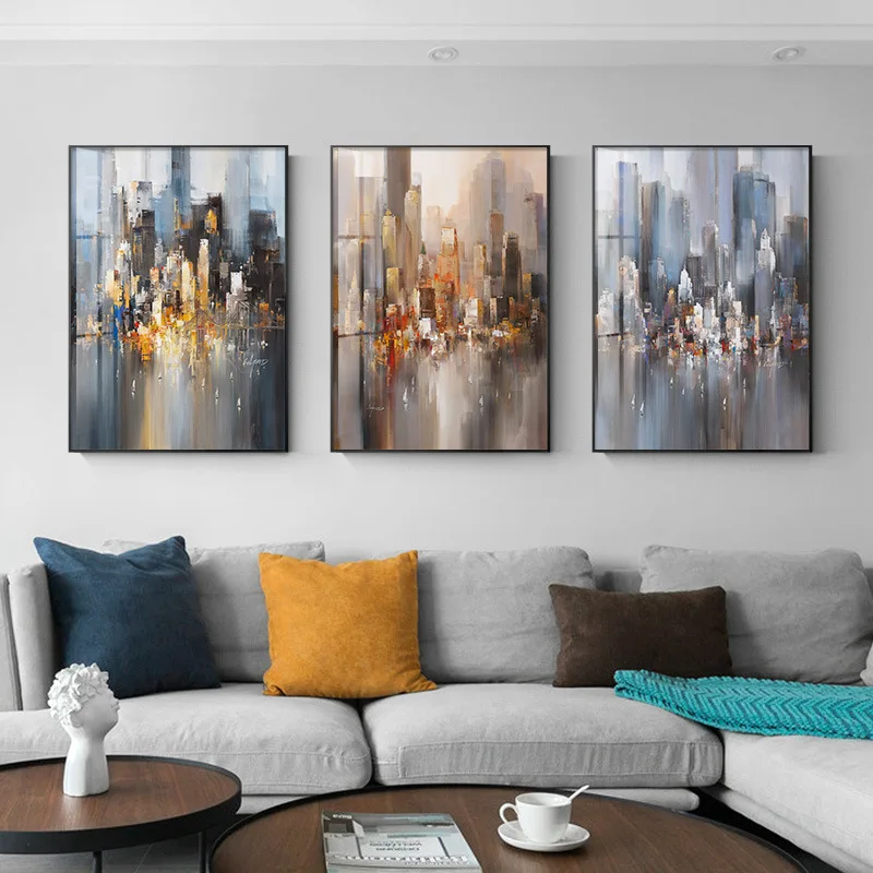 

Frameless modern abstract living room sofa background wall Symphony poster restaurant home decoration printing painting core