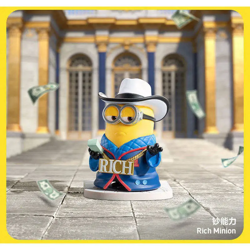 Фото Горячая новинка: Коллекционная фигурка Popmart Minions & Monsters Series в закрытой упаковке, настольное украшение, игрушка по мотивам фильма, модель, подарочная коробка-сюрприз №4