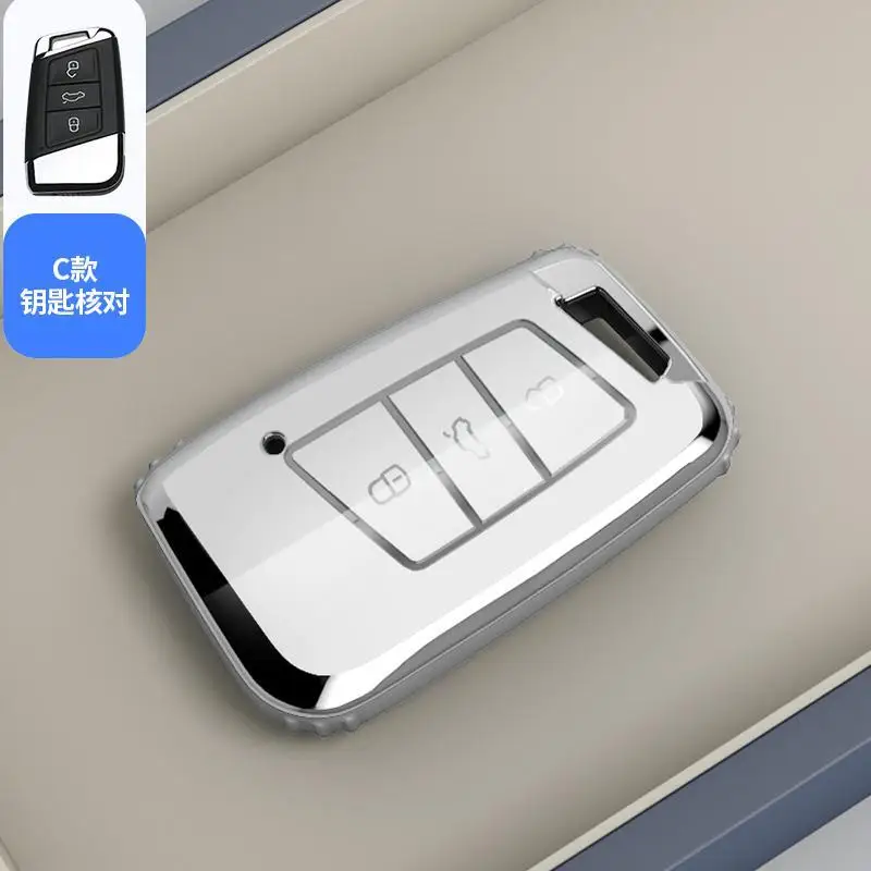 

NEW Fashion TPU Car Remote Key Case Cover Shell For VW Volkswagen CC Tiguan MK2 Passat B8 Magotan For Skoda Kodiaq Superb A7