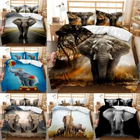 elephant bedding set for bedroom soft home comefortable duvet cover quilt cover and pillowcase