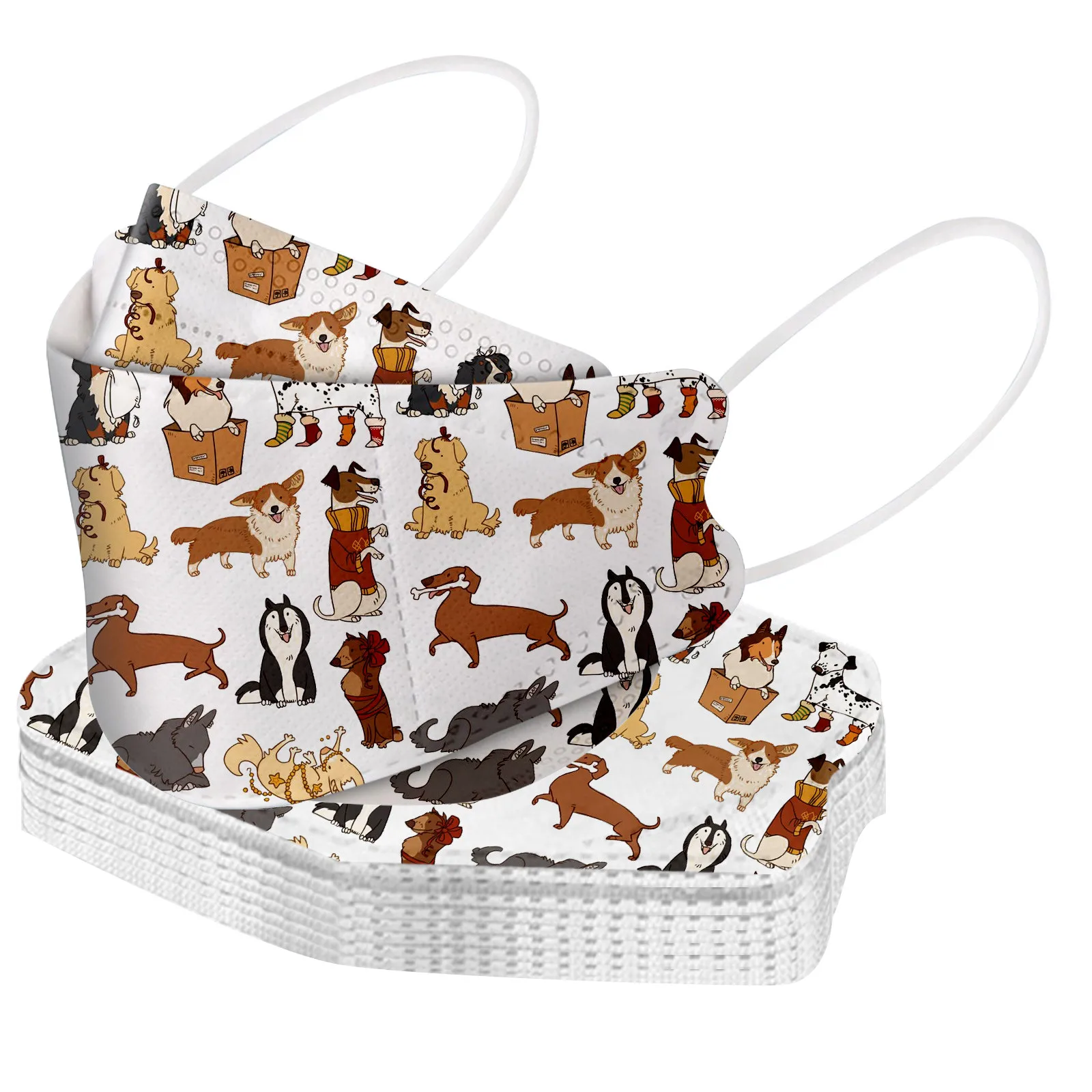 10 шт. одноразовые маски для лица в форме рыбы с мультяшным дизайном |