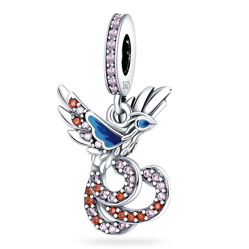 2022 Charms New 925 Sterling Silver Phoenix & Suzaku Amulet Plata De Ley 925 Original Bracelet Beads Women Pendant Jewelry Gift