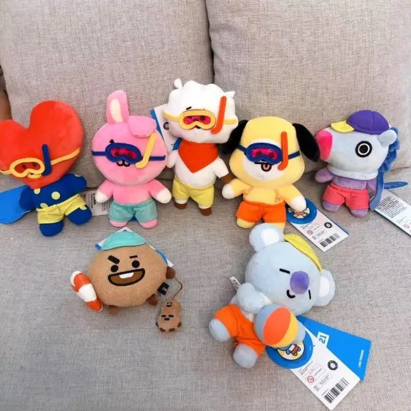 

Bt21 Plush Toy Chimmy Tata Cooky Kawaii Cartoon Figure Stuffed Plushie Doll Key Chain Pendant Backpack Oranment Birthday Gift