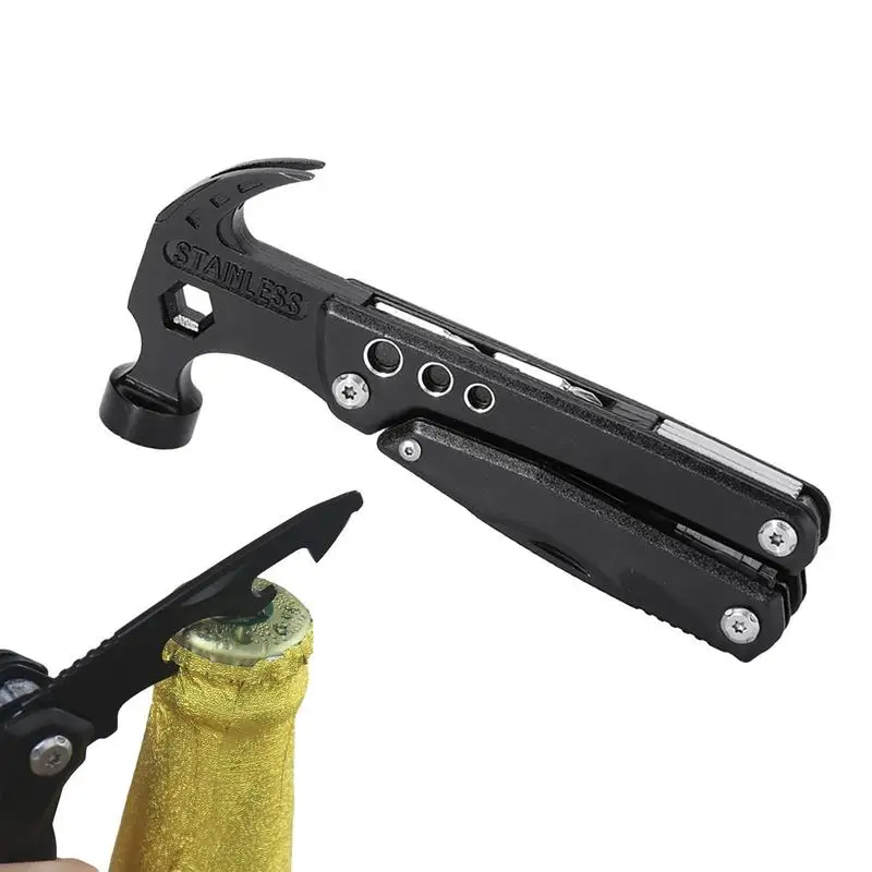 

Mini Hammer Multitool Multitool Pocket 12 In 1 Hammer Pliers Portable Survival Gear For Exploring Camping Backpacking Hiking