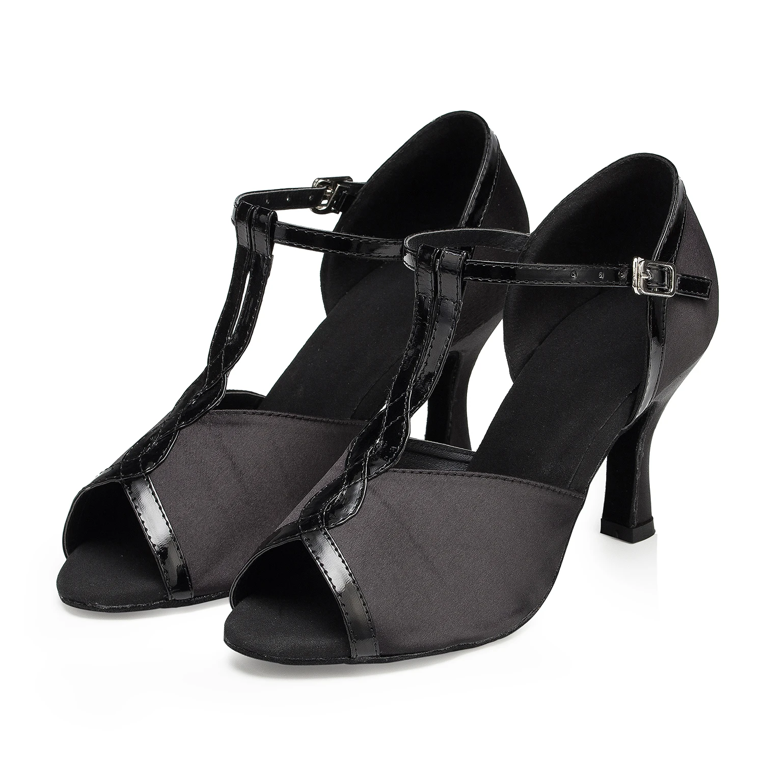 Dropshipping Classic Black Customized Heel Professional Dance Shoes Salsa Tango Latin Ballroom Chacha Dancing For Girls Women
