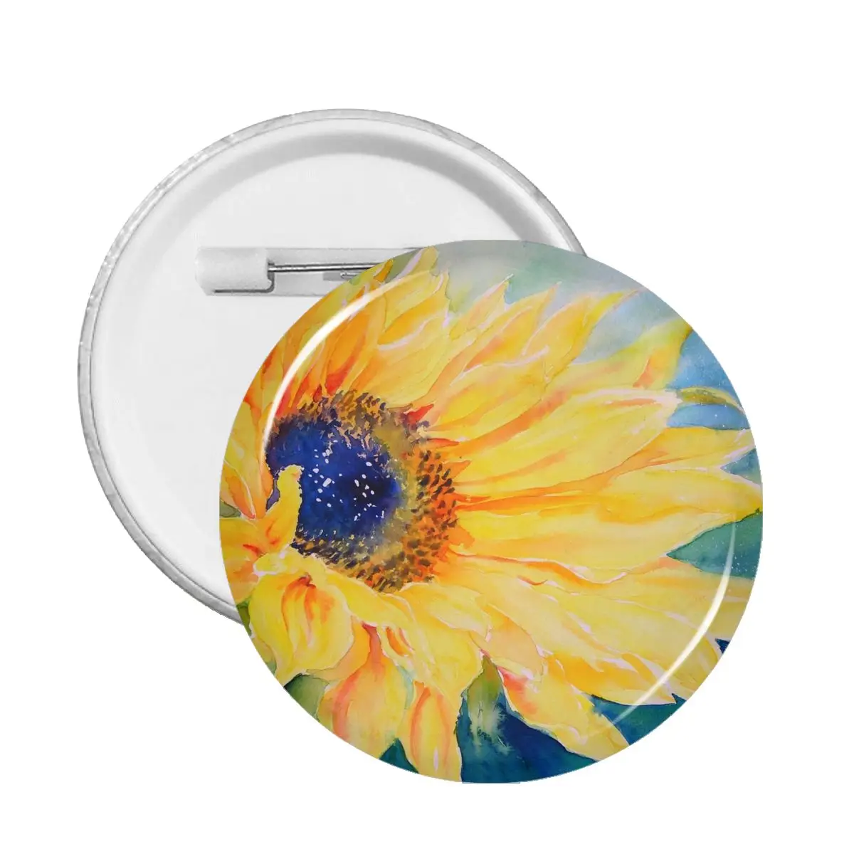 

Значок на воротник желтого цвета в виде подсолнуха