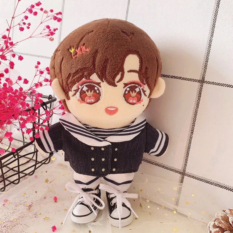 

Doll Clothes 20cm Idol Dolls Accessories Plush Doll's star navy pants sweater pants suit Stuffed Toys for Korea Kpop EXO Dolls