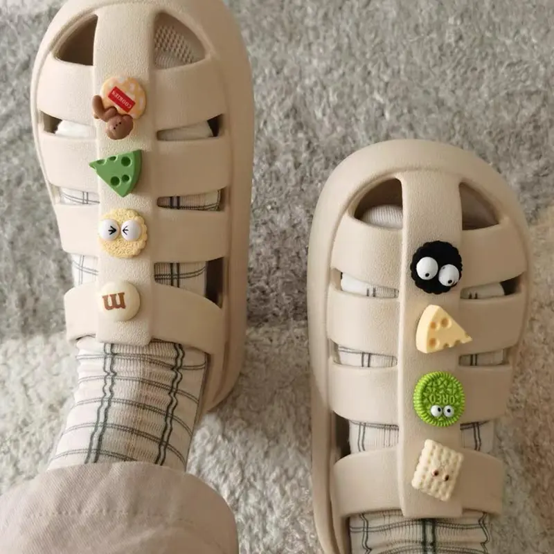 

Мультяшные милые Подвески Crocs, дизайнерские DIY прекрасные имитации закусок, аксессуары для обуви, Модные Винтажные повседневные подвески дл...