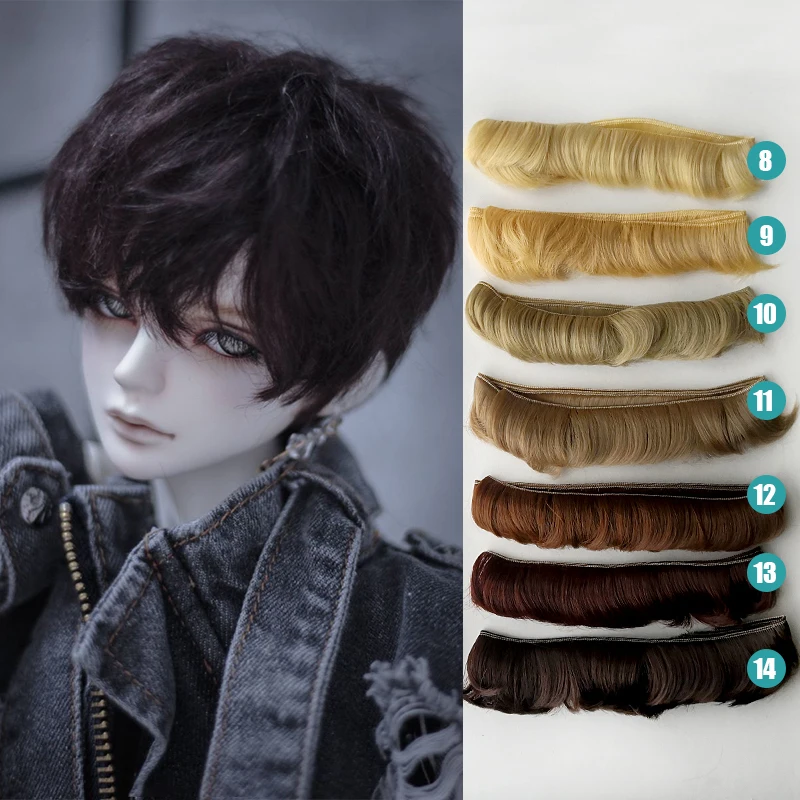 

1Pcs 5CM*100CM Synthetic Boy Short Hair BJD Heat-resistant Wig Accessories Tassel Wig Hair Row