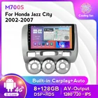 M700S 8 + 128G IPS для HONDA JAZZ City 2002 2003 2004-2007 автомобильное радио, мультимедийный видеоплеер, навигация GPS No 2 Din Carplay AUTO