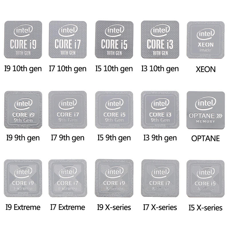 Ноутбук 10-го поколения Intel Core I9 I7 I5 I3 металлическая наклейка с логотипом для дома