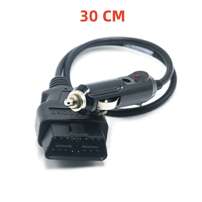 

30 см Memory Saver аварийный источник питания OBD кабельный разъем «папа» 16-контактный для автомобильного прикуривателя OBDII автомобильный источник питания