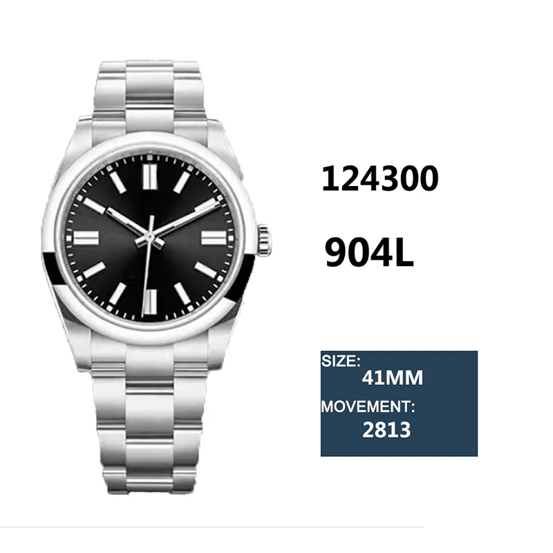 Men Automatic Mechanical Watch 41mm Oyster 124300 Copy Clone Luminous 904L Stainless Steel Waterproof watches for men |
