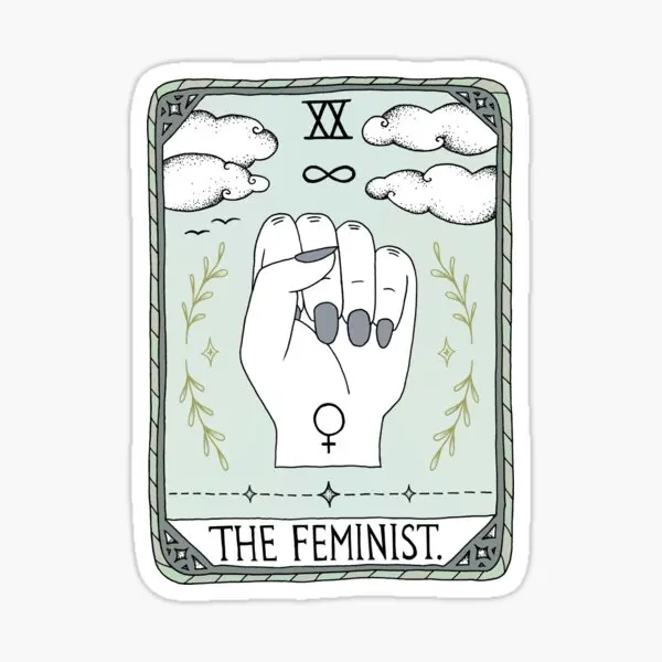 

The Feminist 5PCS Stickers for Anime Wall Background Home Room Car Window Cartoon Decorations Kid Water Bottles Cute
