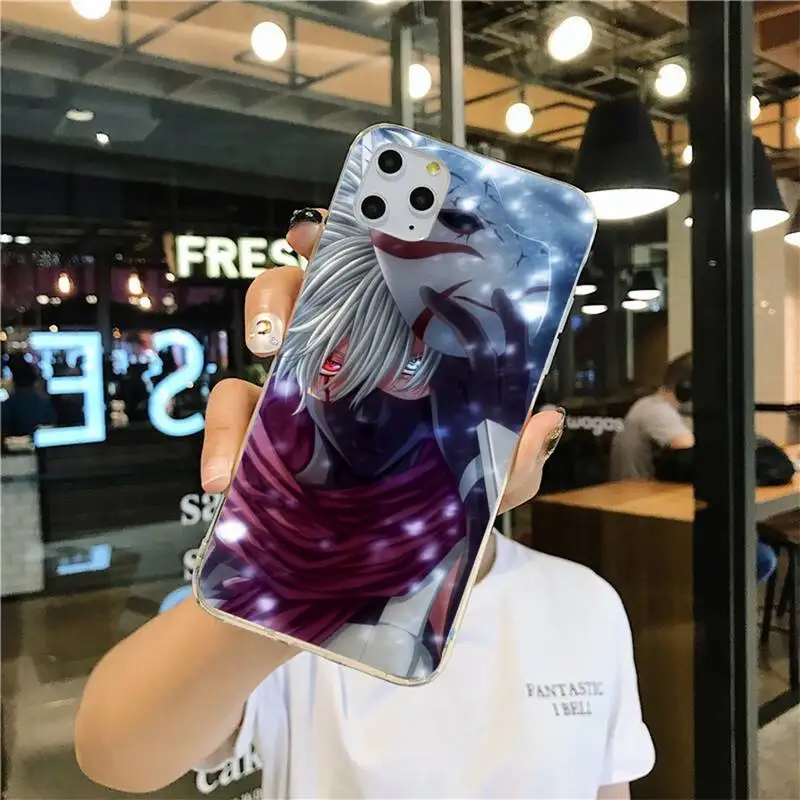 Чехол для телефона Какаси Наруто iphone 13 12 11 Pro Mini XS Max 8 7 Plus X SE 2020 XR силиконовый