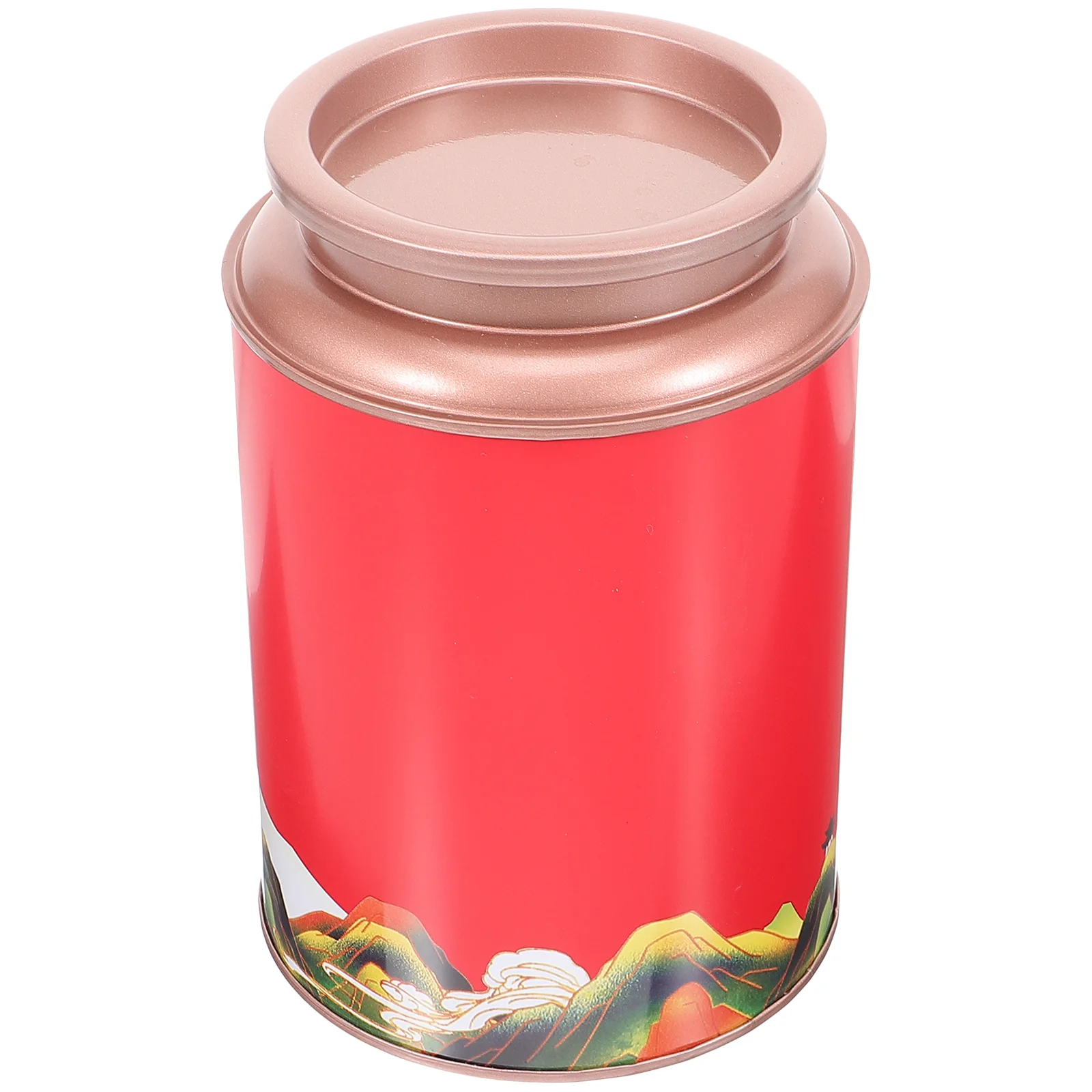 

Empty Convenient Tinplate Sealed Lid Airtight Chinese Style Tea Can Tea Leaf Storage Jar Loose Tea Jar