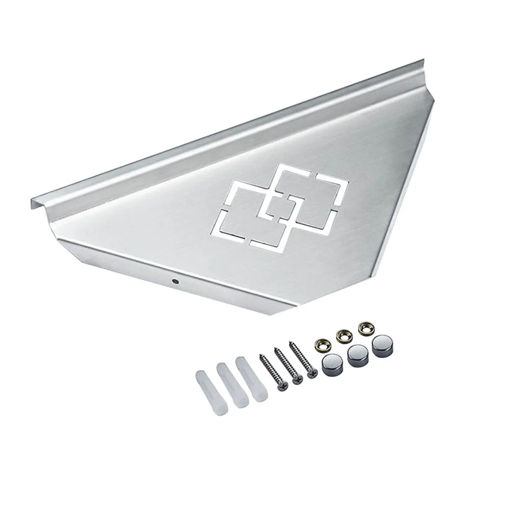 

Аксессуары для ванной треугольная настенная полка из нержавеющей стали настенный держатель для шампуня для душевой комнаты Полки для ванн...