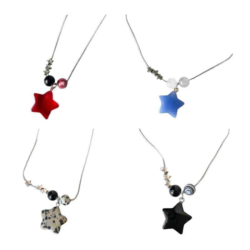 

Five-pointed Star Aesthetic Necklace Fashion Simple Clavicle Chain Women Gift