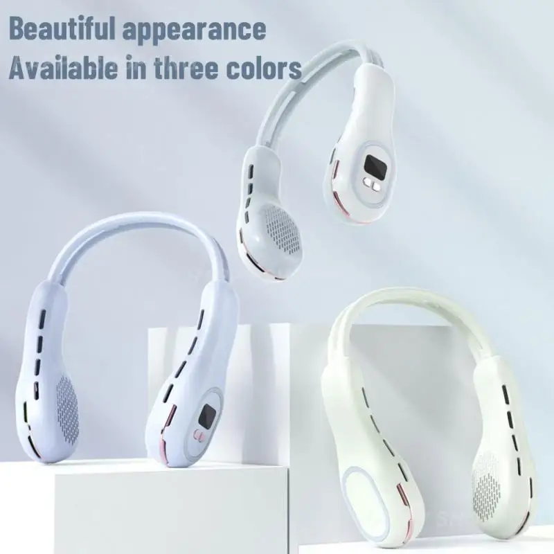 

Summer Air Cooling Travel Cooler Bladeless Mute Outdoor Usb Rechargeable With Long Endurance With Seven-color Atmosphere Lamp