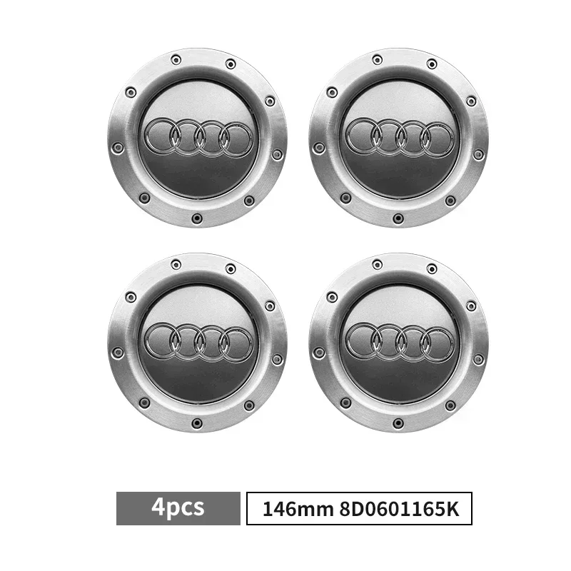 

Автомобильная наклейка, хит продаж для Audi, для Audi, 4 шт., 146 мм, 8D0601165K, серо-черные колпаки для центральной ступицы колес, колпаки на обод, эмблемы, значок логотипа для Audi Qu