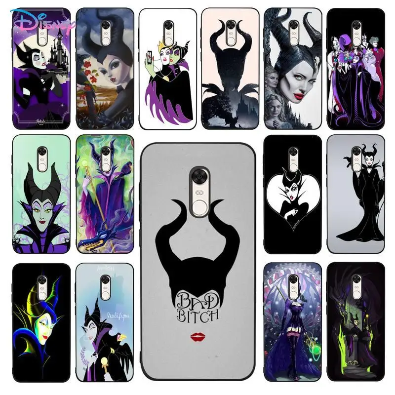 

Cartoon Disney Maleficent Phone Case for Redmi 5 6 7 8 9 A 5plus K20 4X S2 GO 6 K30 pro
