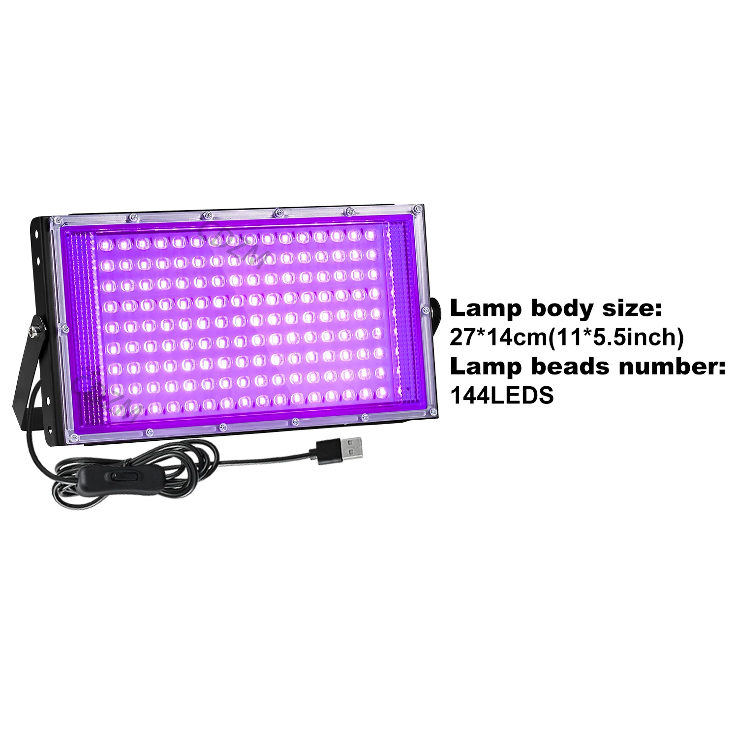 

USB черный светодиодный светильник 395 нм